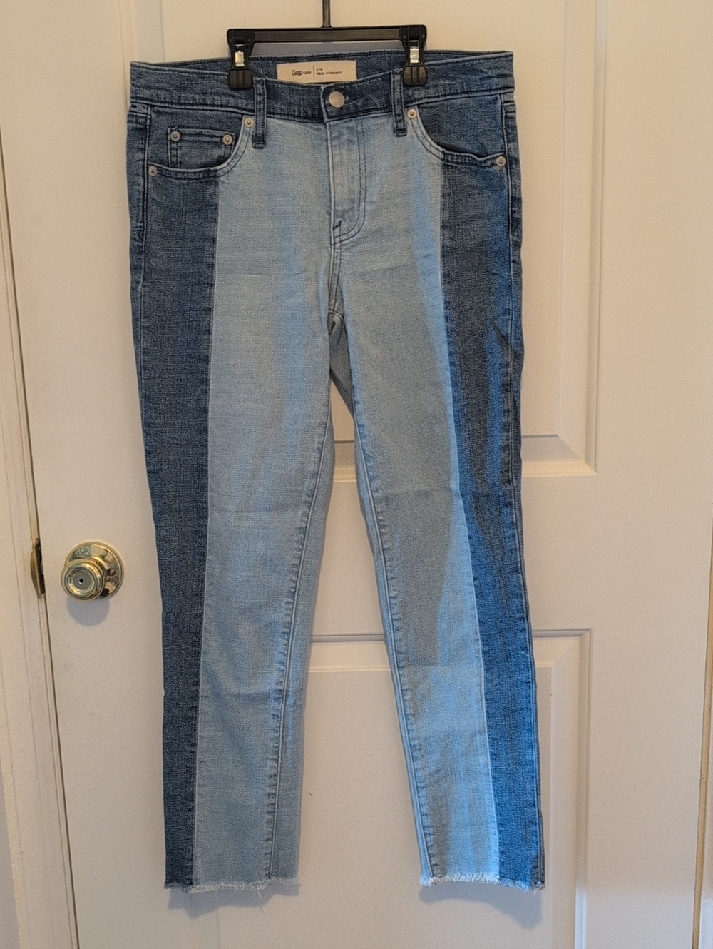GAP Two-Tone Light and Dark Blue Skinny Jeans